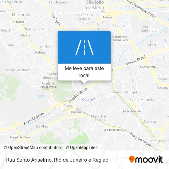 Rua Santo Anselmo mapa
