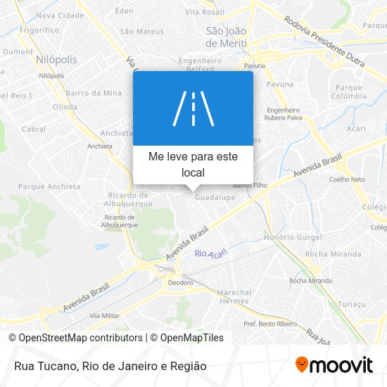 Rua Tucano mapa