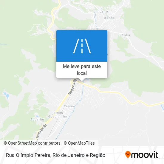 Rua Olímpio Pereira mapa