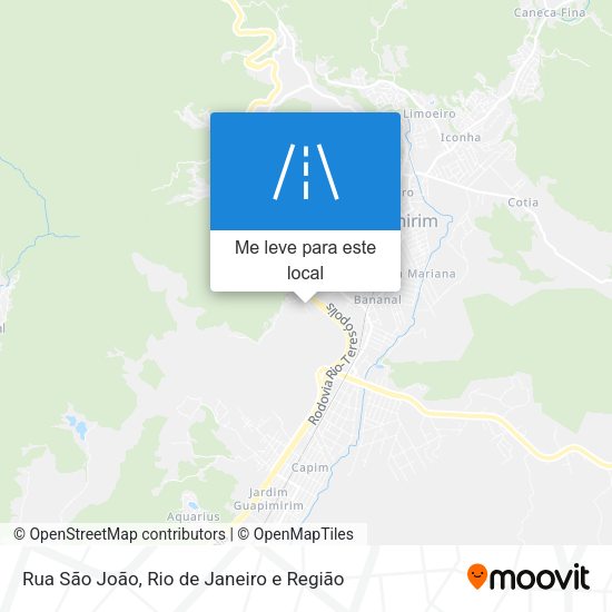 Rua São João mapa