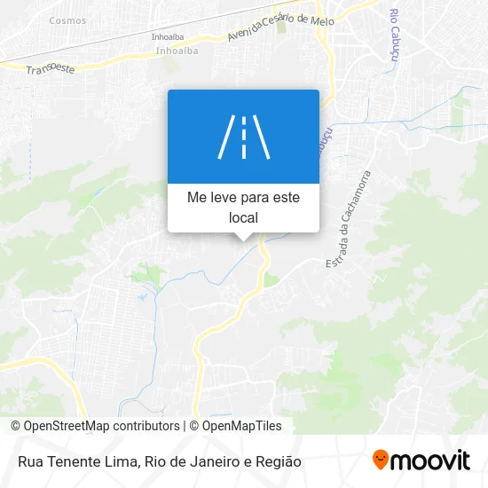 Rua Tenente Lima mapa
