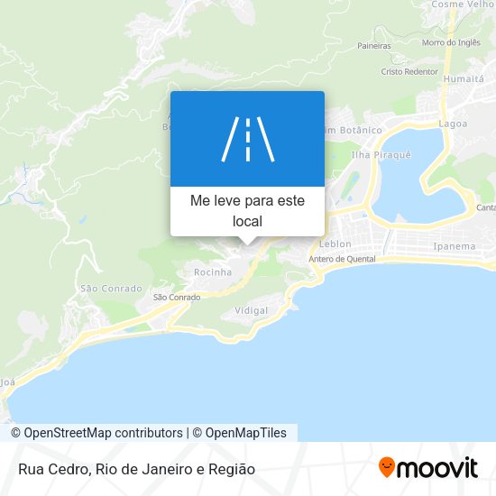 Rua Cedro mapa
