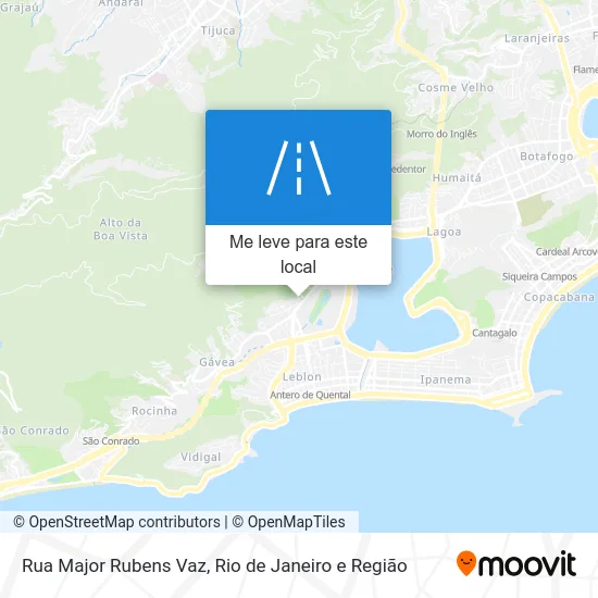 Rua Major Rubens Vaz mapa