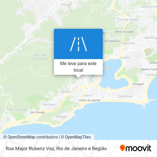 Rua Major Rubenz Vaz mapa