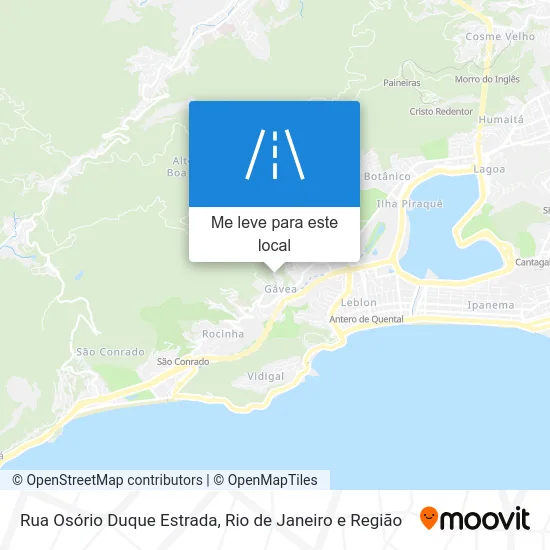 Rua Osório Duque Estrada mapa
