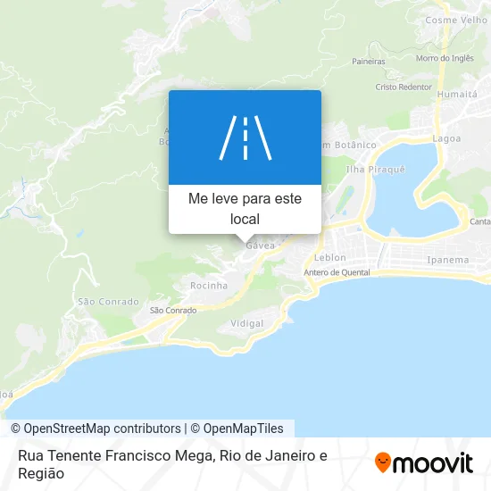 Rua Tenente Francisco Mega mapa