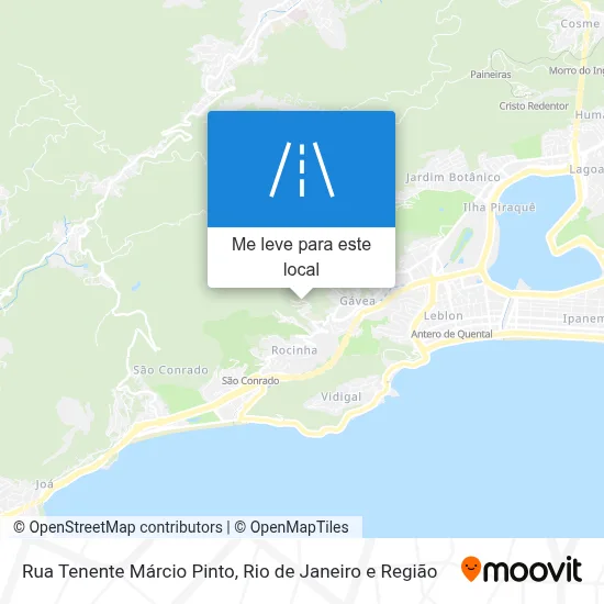 Rua Tenente Márcio Pinto mapa