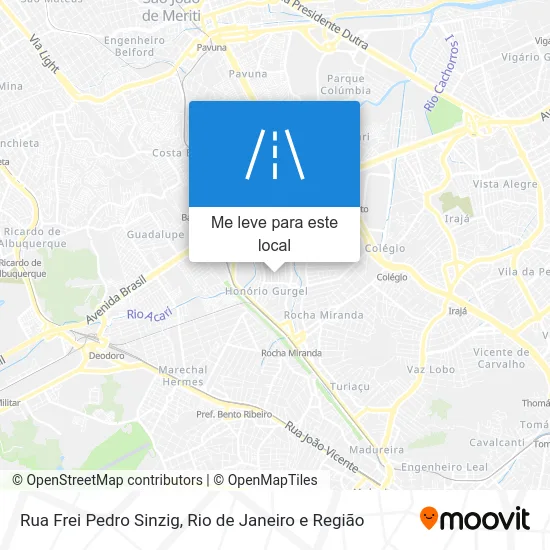 Rua Frei Pedro Sinzig mapa