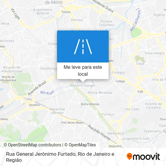 Rua General Jerônimo Furtado mapa