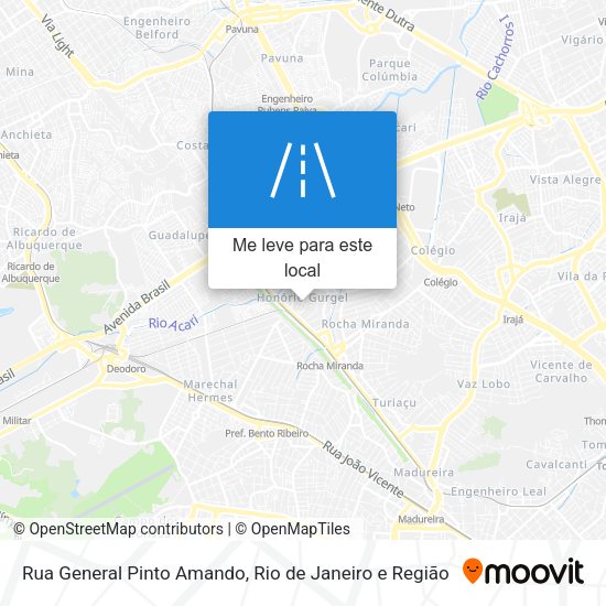 Rua General Pinto Amando mapa