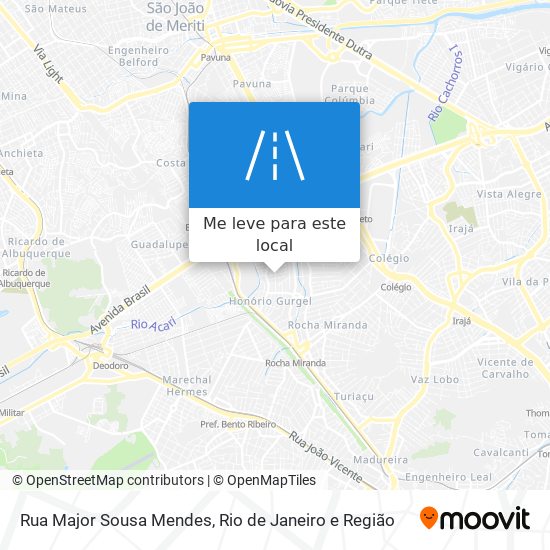 Rua Major Sousa Mendes mapa