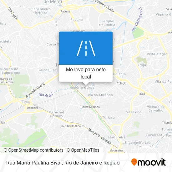 Rua Maria Paulina Bivar mapa