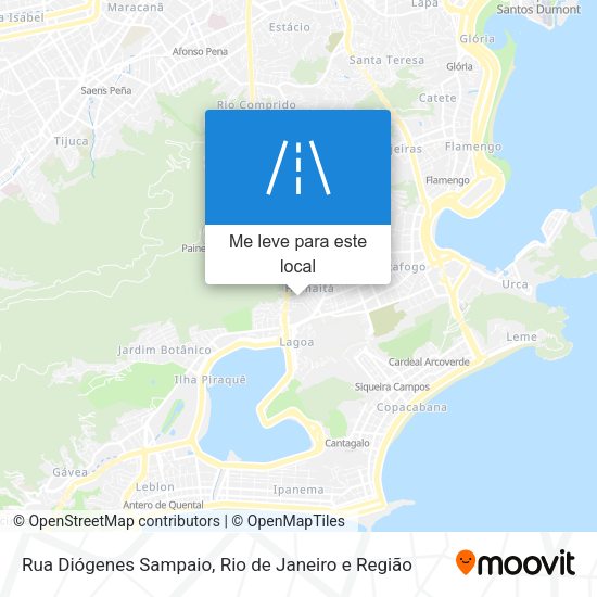 Rua Diógenes Sampaio mapa