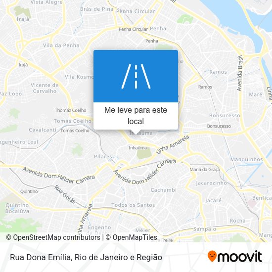 Rua Dona Emília mapa
