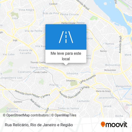 Rua Relicário mapa