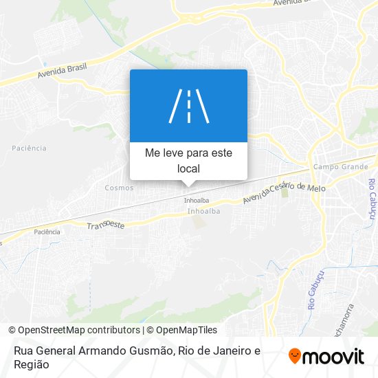 Rua General Armando Gusmão mapa