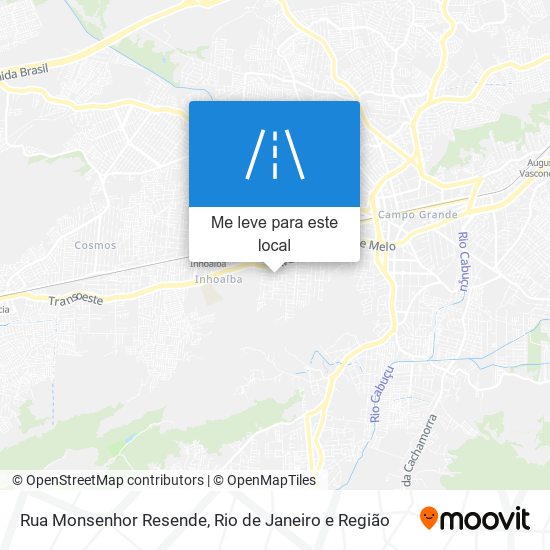 Rua Monsenhor Resende mapa