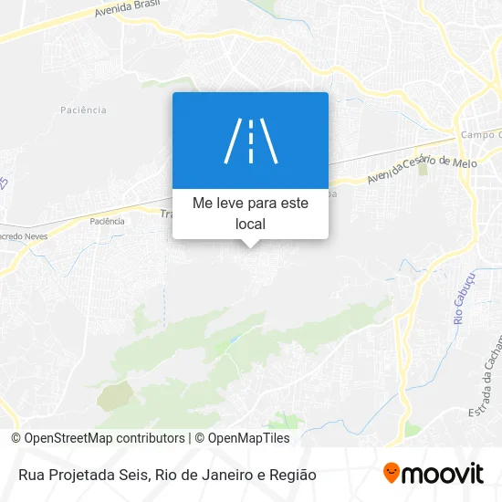 Rua Projetada Seis mapa