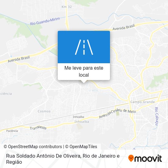 Rua Soldado Antônio De Oliveira mapa