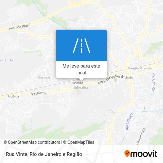 Rua Vinte mapa