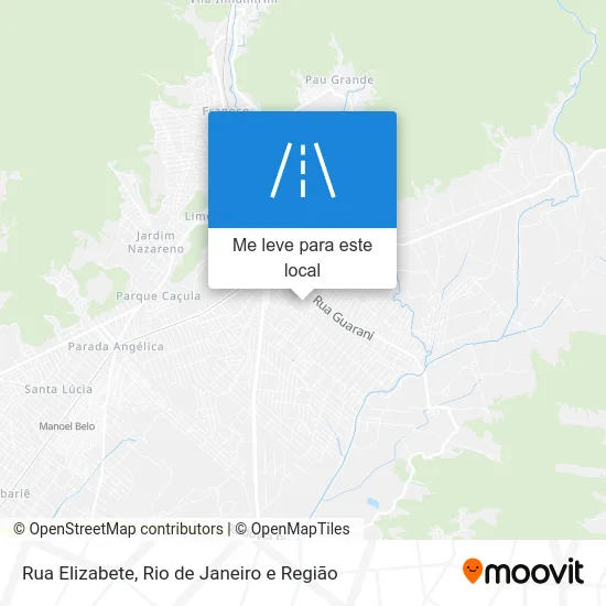 Rua Elizabete mapa