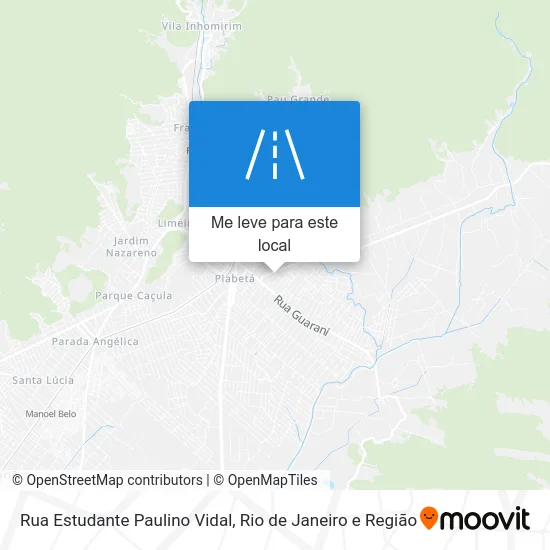 Rua Estudante Paulino Vidal mapa