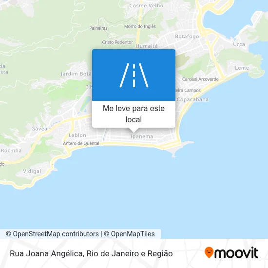 Rua Joana Angélica mapa