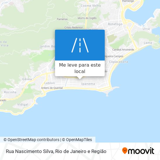 Rua Nascimento Silva mapa