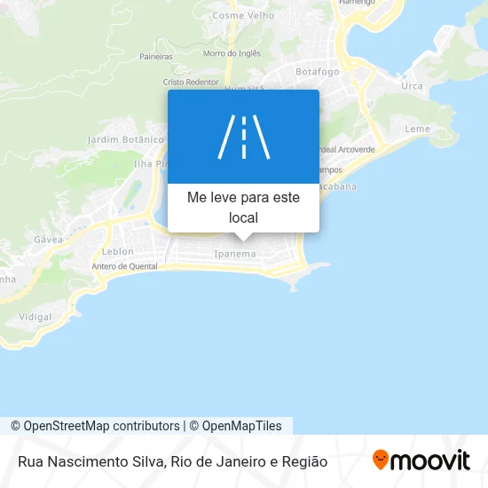 Rua Nascimento Silva mapa