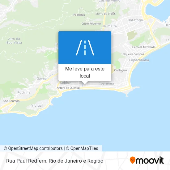 Rua Paul Redfern mapa