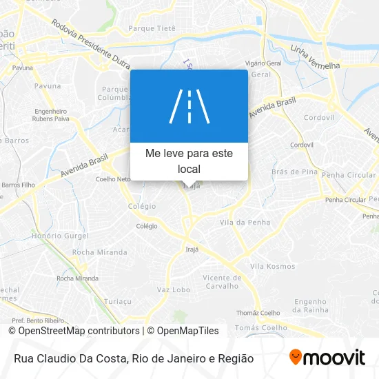 Rua Claudio Da Costa mapa