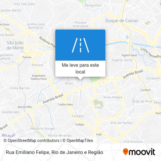 Rua Emiliano Felipe mapa