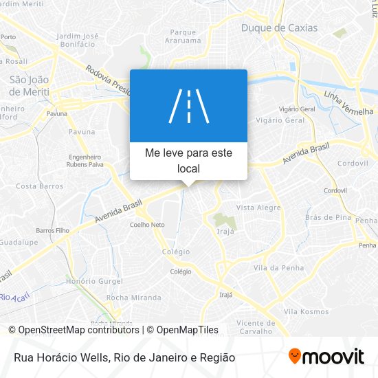 Rua Horácio Wells mapa