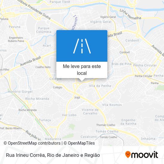 Rua Irineu Corrêa mapa