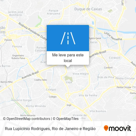 Rua Lupicínio Rodrigues mapa