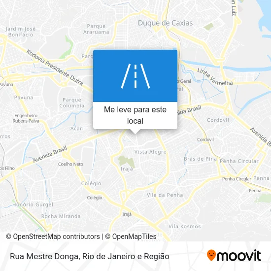 Rua Mestre Donga mapa