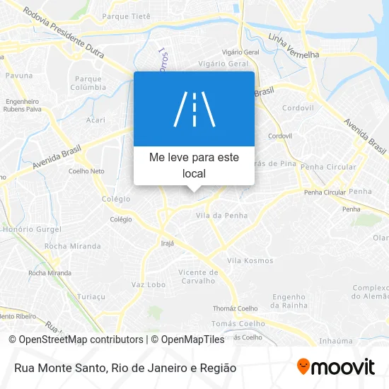 Rua Monte Santo mapa