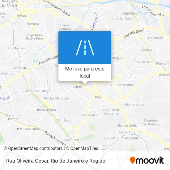 Rua Oliveira Cesar mapa