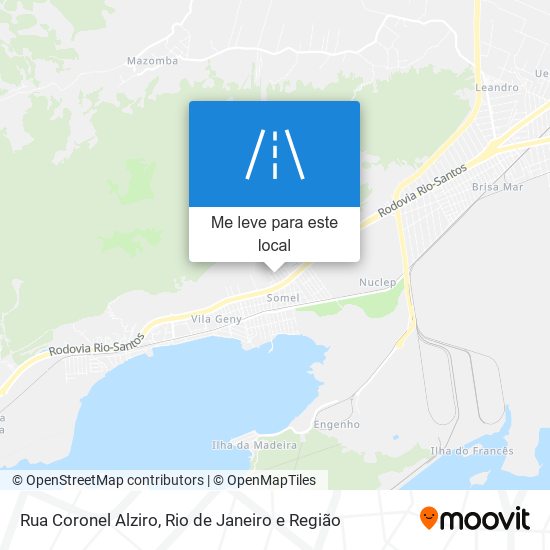 Rua Coronel Alziro mapa