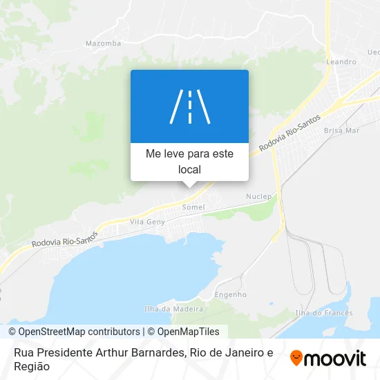 Rua Presidente Arthur Barnardes mapa