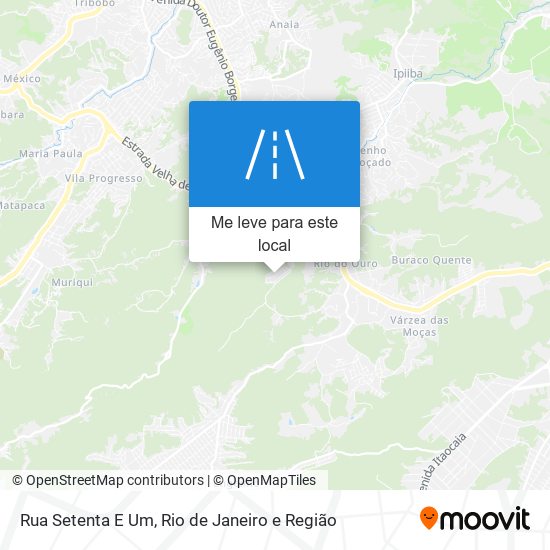 Rua Setenta E Um mapa