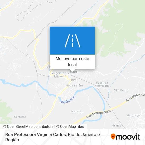 Rua Professora Virginia Carlos mapa
