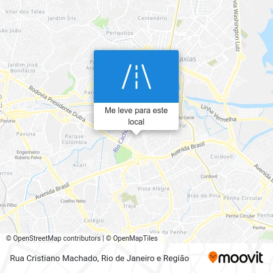 Rua Cristiano Machado mapa