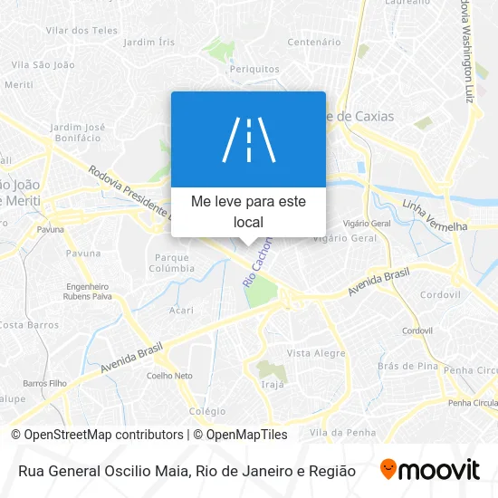 Rua General Oscilio Maia mapa