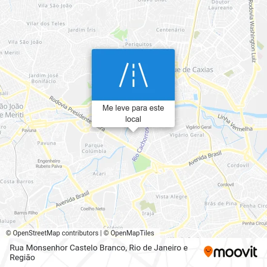 Rua Monsenhor Castelo Branco mapa