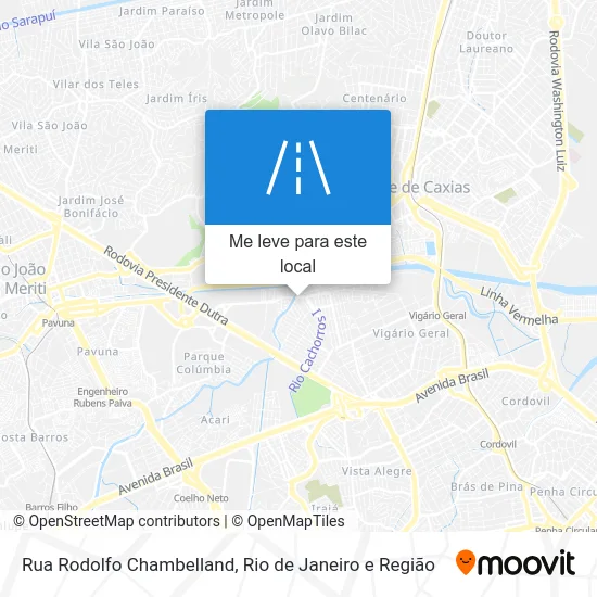 Rua Rodolfo Chambelland mapa