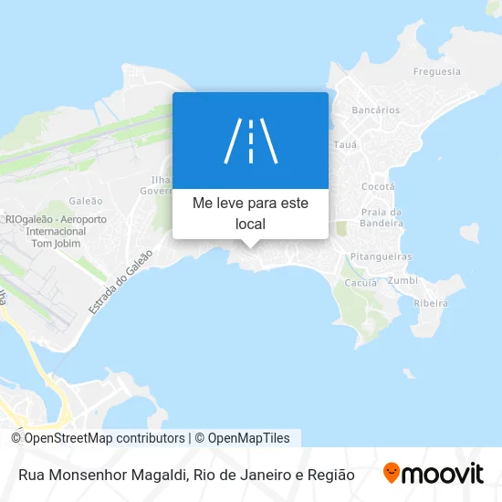 Rua Monsenhor Magaldi mapa