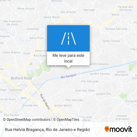 Rua Helvia Bragança mapa