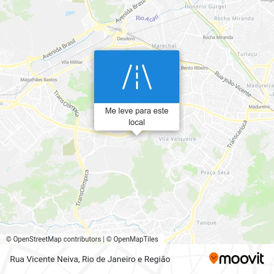 Rua Vicente Neiva mapa