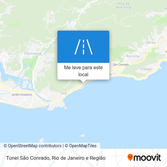 Túnel São Conrado mapa